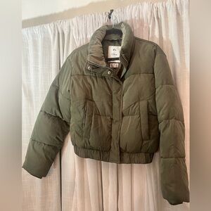 Abercrombie & fitch A&F ultra Collections Mini Ultra Puffer  Coat Green XS